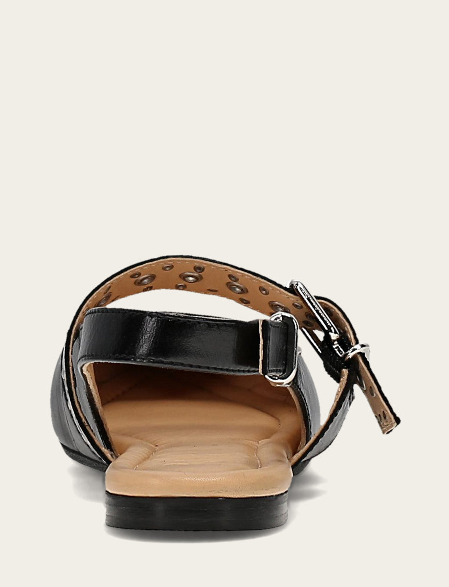 Women's Black Heather Slingback Studded Shoe | Frye Black