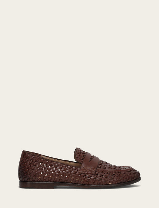 Faith Woven Loafer | Frye Dark Brown