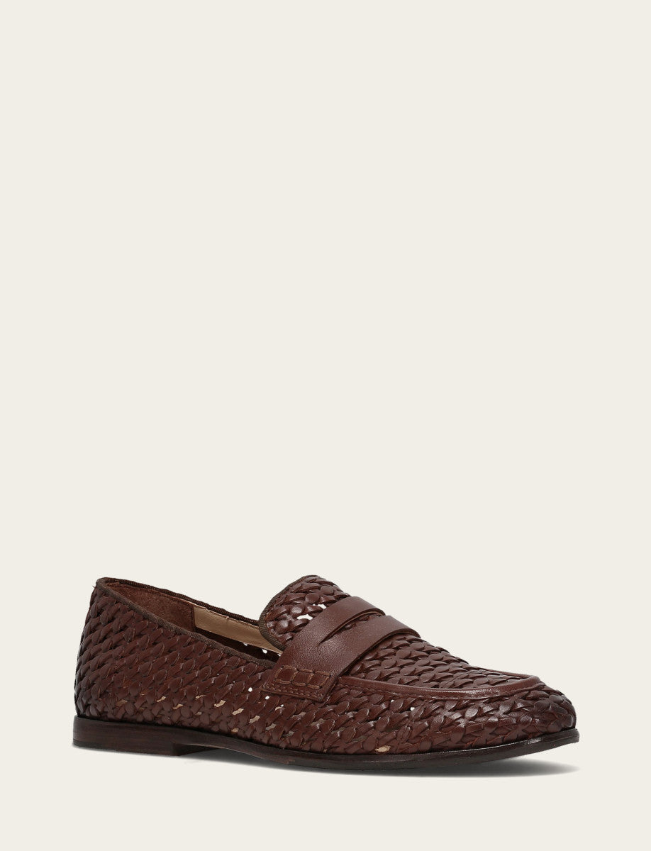 Faith Woven Loafer | Frye Dark Brown