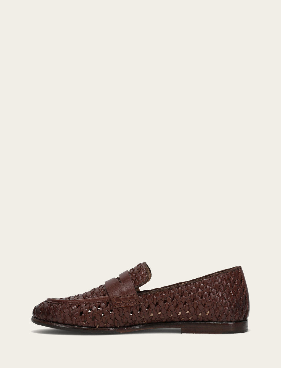 Faith Woven Loafer | Frye Dark Brown