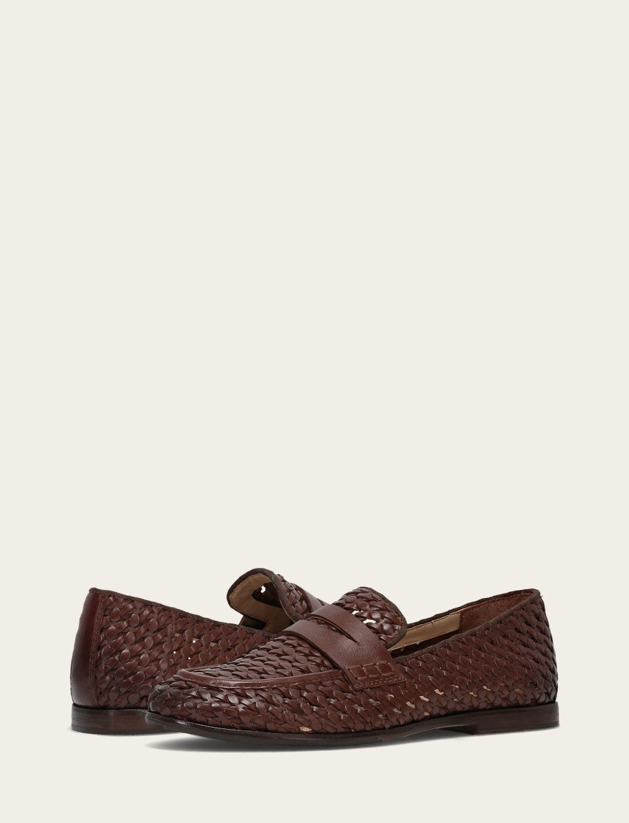 Faith Woven Loafer | Frye Dark Brown