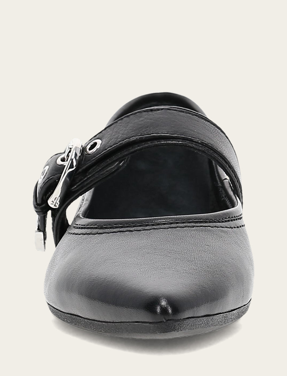 Women's Black Heather Buckle Mary Jane Flats | Frye Black