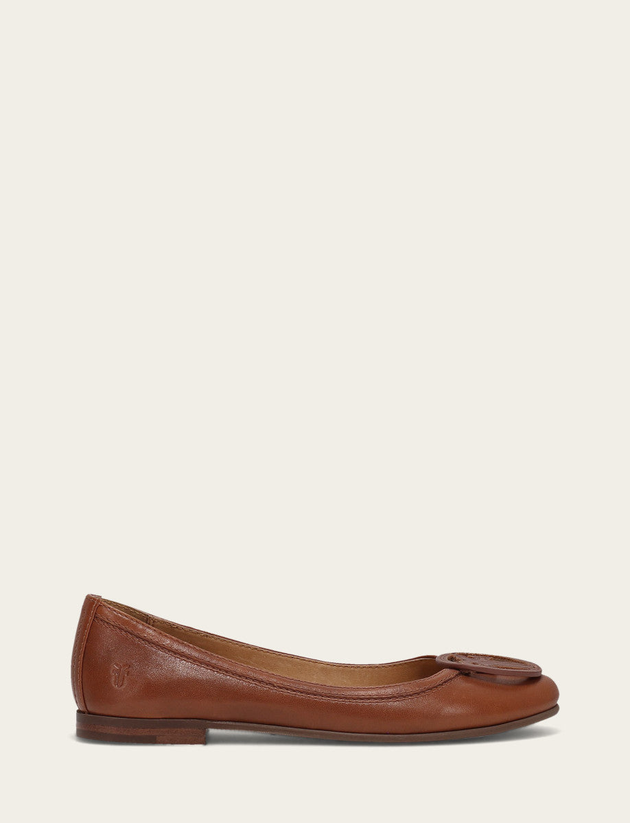 Women's Cinnamon Carson Logo Ballet Shoe | Frye Cinnamon