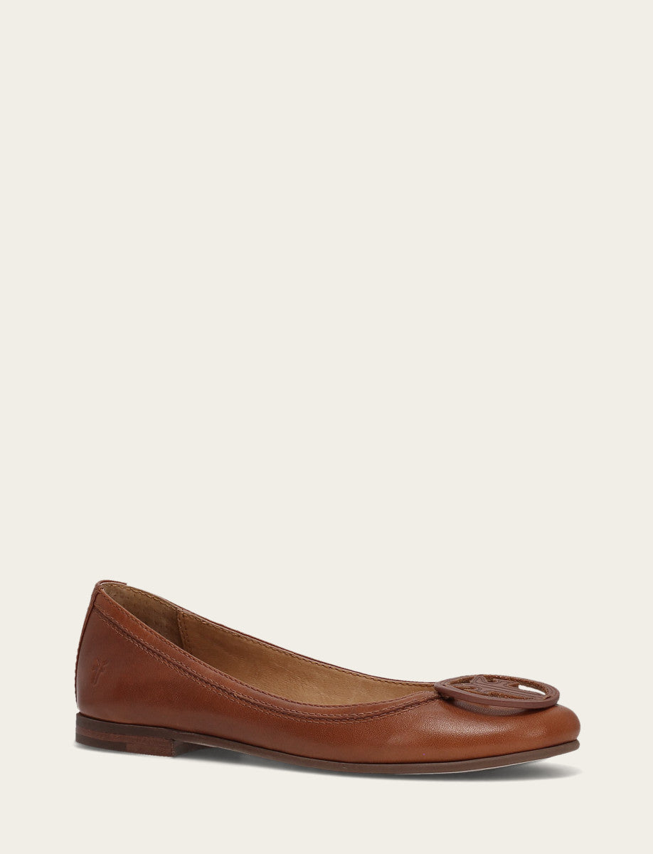 Women's Cinnamon Carson Logo Ballet Shoe | Frye Cinnamon