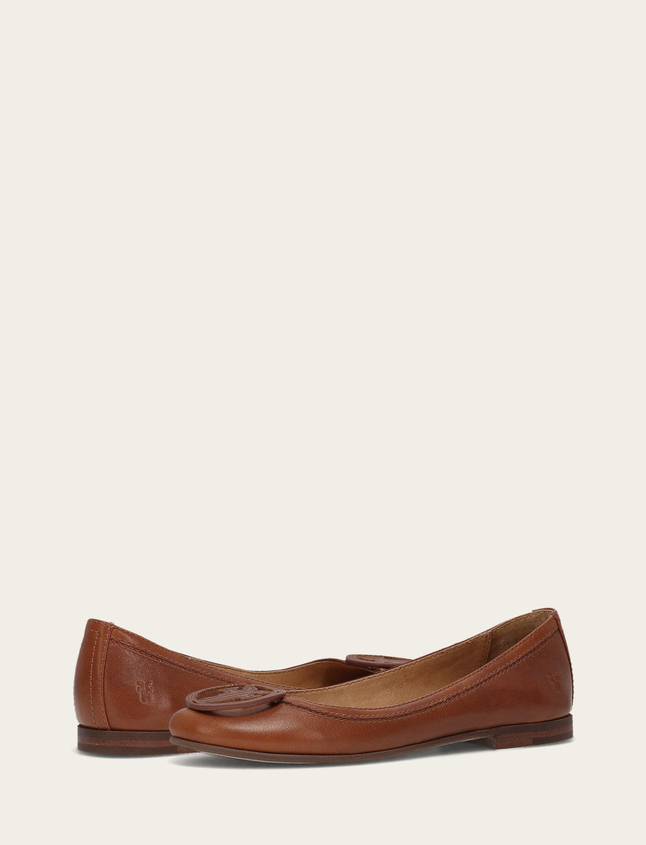 Women's Cinnamon Carson Logo Ballet Shoe | Frye Cinnamon
