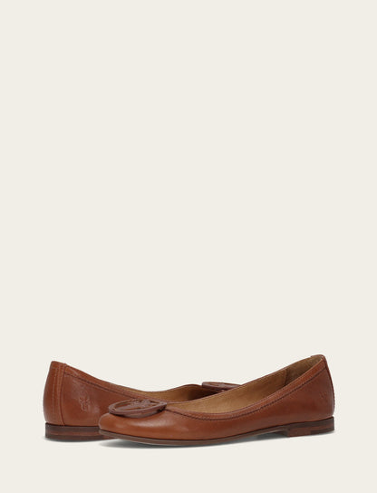 Women's Cinnamon Carson Logo Ballet Shoe | Frye Cinnamon