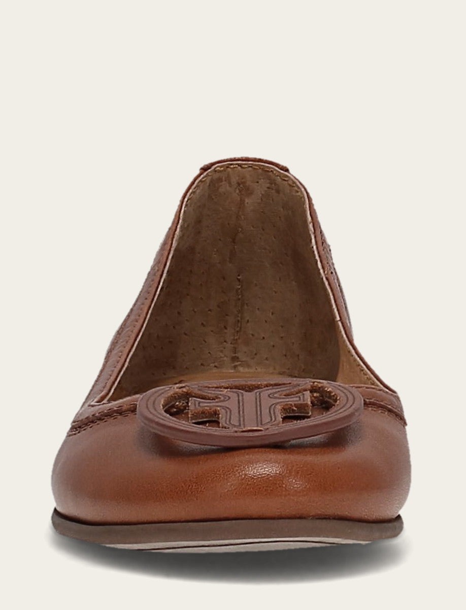 Women's Cinnamon Carson Logo Ballet Shoe | Frye Cinnamon