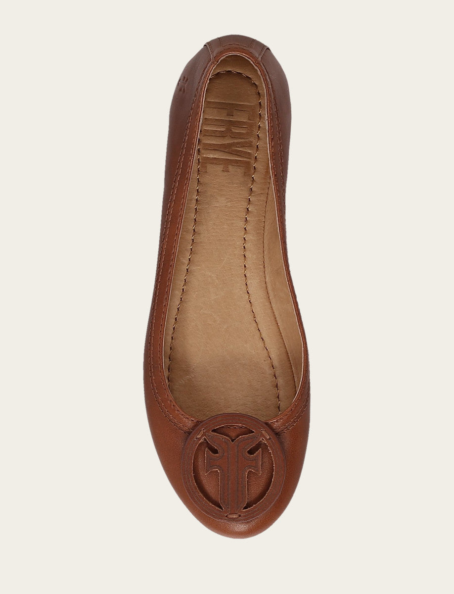 Women's Cinnamon Carson Logo Ballet Shoe | Frye Cinnamon