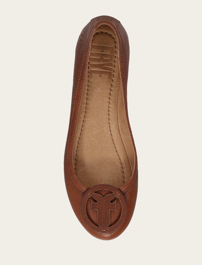 Women's Cinnamon Carson Logo Ballet Shoe | Frye Cinnamon