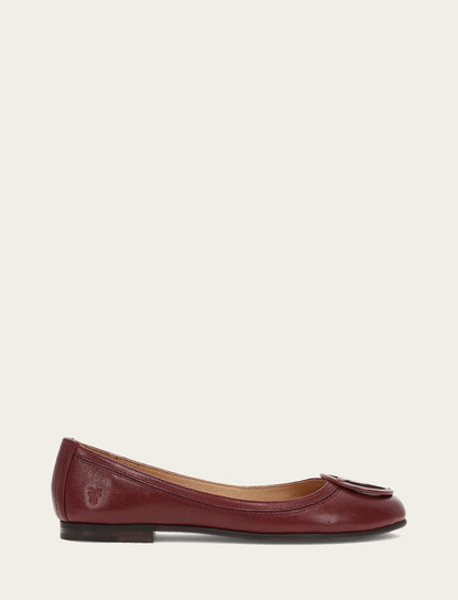 Women's Cranberry Carson Logo Ballet Shoe | Frye Cranberry