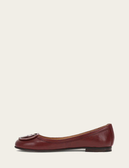 Women's Cranberry Carson Logo Ballet Shoe | Frye Cranberry