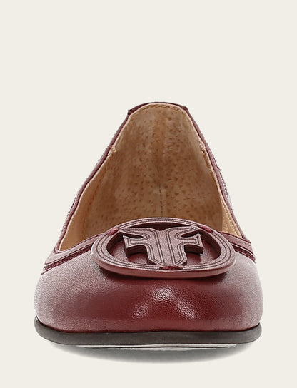 Women's Cranberry Carson Logo Ballet Shoe | Frye Cranberry