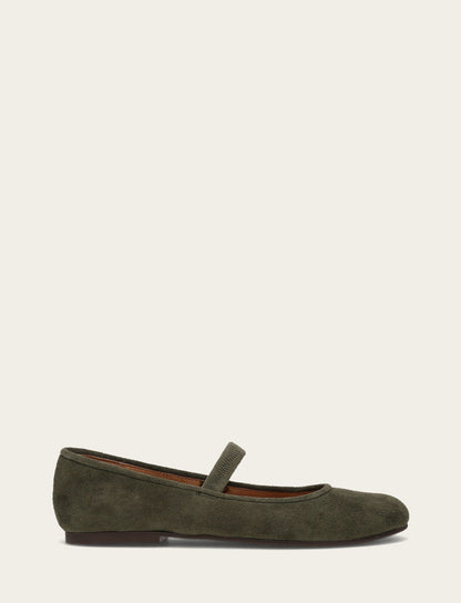 Women's Dark Olive Emma Elastic Mary Jane Shoe | Frye Dark Olive