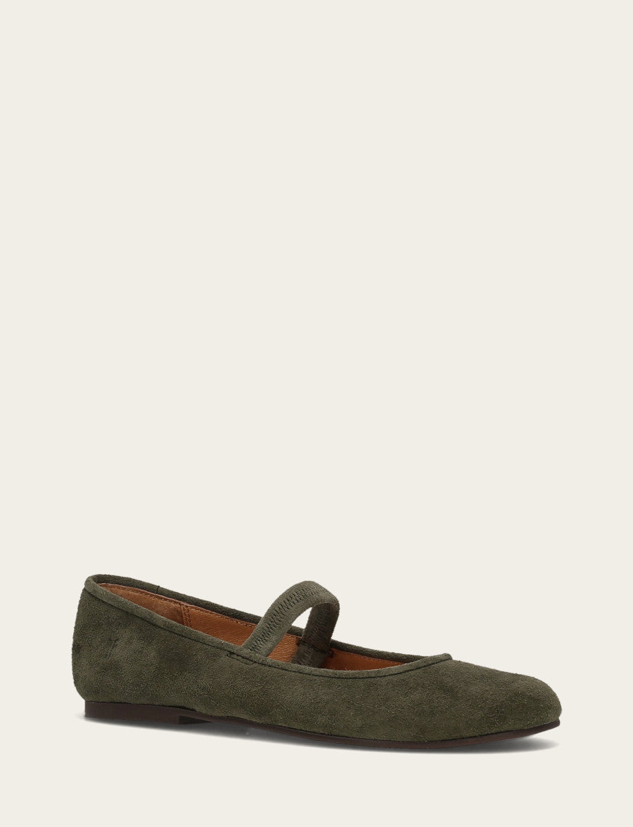 Women's Dark Olive Emma Elastic Mary Jane Shoe | Frye Dark Olive
