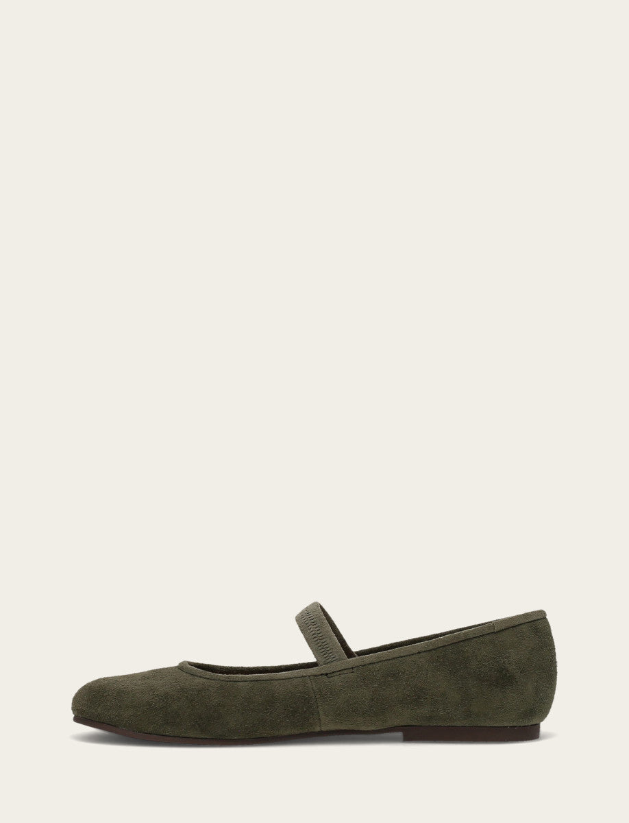 Women's Dark Olive Emma Elastic Mary Jane Shoe | Frye Dark Olive