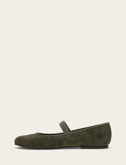 Women's Dark Olive Emma Elastic Mary Jane Shoe | Frye Dark Olive