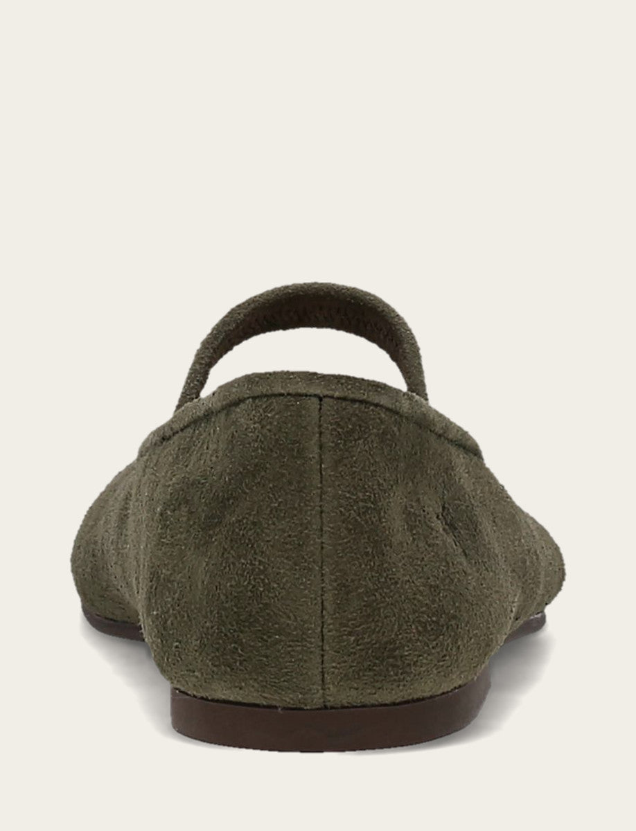 Women's Dark Olive Emma Elastic Mary Jane Shoe | Frye Dark Olive