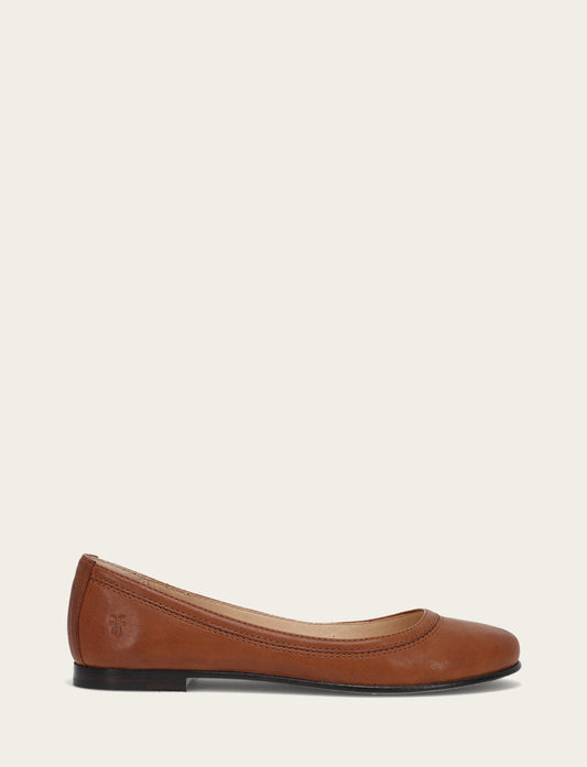Women's Cognac Carson Ballet Flats | Frye Cognac