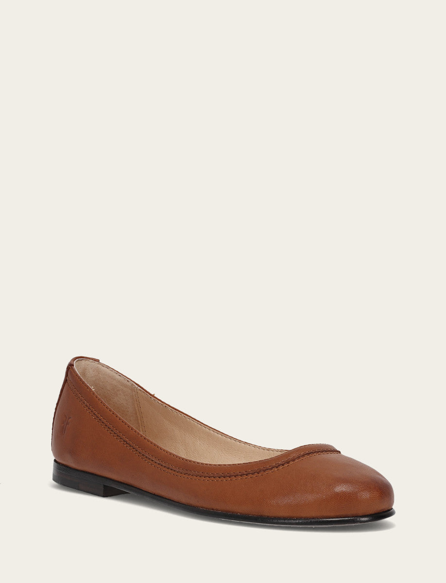 Women's Cognac Carson Ballet Flats | Frye Cognac