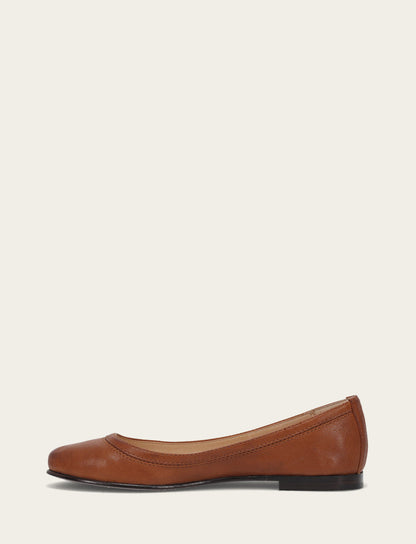 Women's Cognac Carson Ballet Flats | Frye Cognac