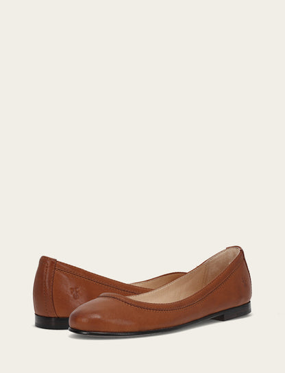 Women's Cognac Carson Ballet Flats | Frye Cognac