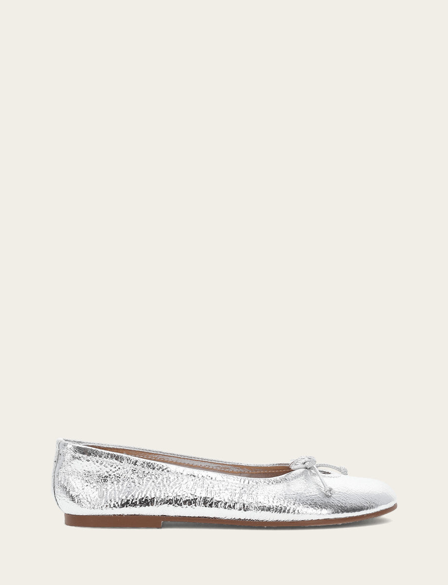 Women's Silver Emma Ballet Shoe | Frye Silver