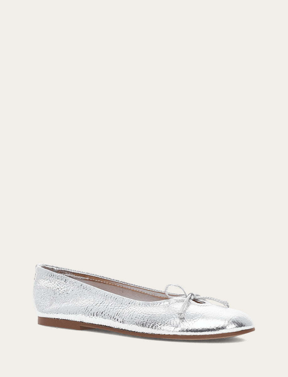 Women's Silver Emma Ballet Shoe | Frye Silver