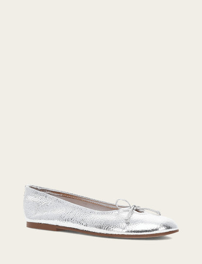 Women's Silver Emma Ballet Shoe | Frye Silver
