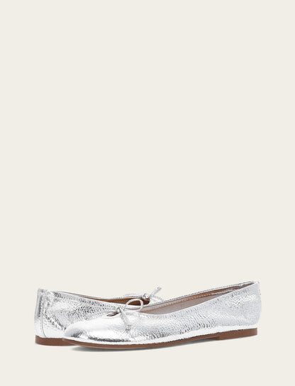 Women's Silver Emma Ballet Shoe | Frye Silver