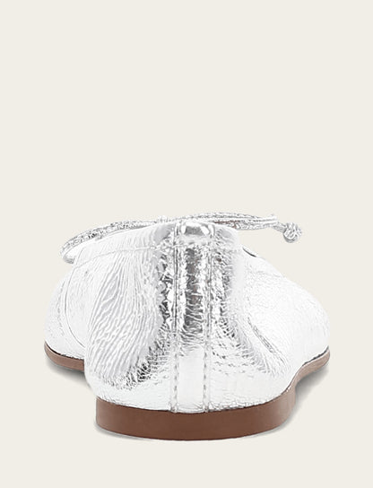 Women's Silver Emma Ballet Shoe | Frye Silver
