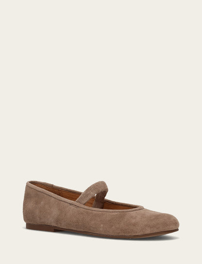 Women's Dark Taupe Emma Elastic Mary Jane Shoe | Frye Dark Taupe