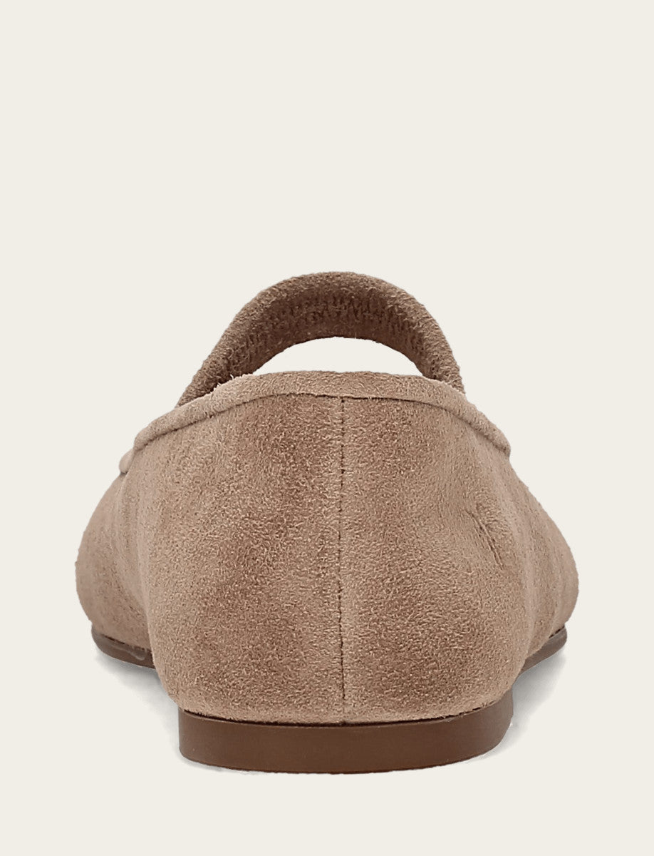 Women's Dark Taupe Emma Elastic Mary Jane Shoe | Frye Dark Taupe