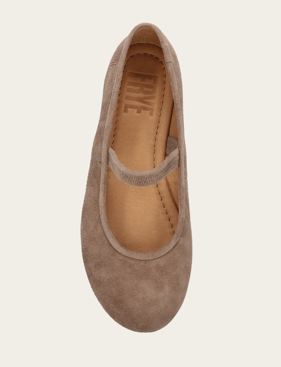 Women's Dark Taupe Emma Elastic Mary Jane Shoe | Frye Dark Taupe