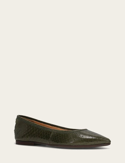 Women's Dark Olive Heather Ballet Shoe | Frye Dark Olive