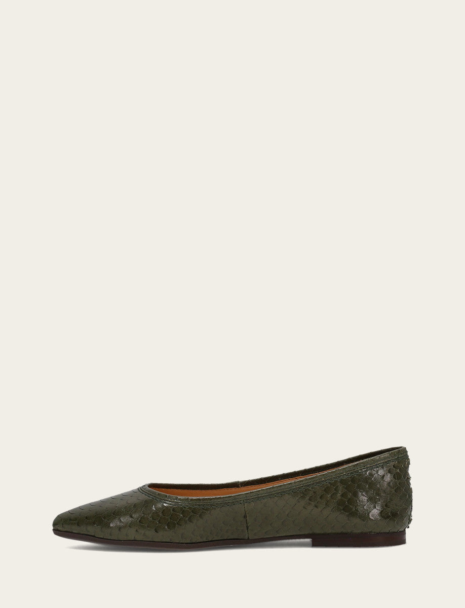 Women's Dark Olive Heather Ballet Shoe | Frye Dark Olive