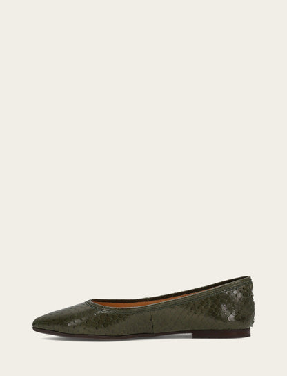 Women's Dark Olive Heather Ballet Shoe | Frye Dark Olive