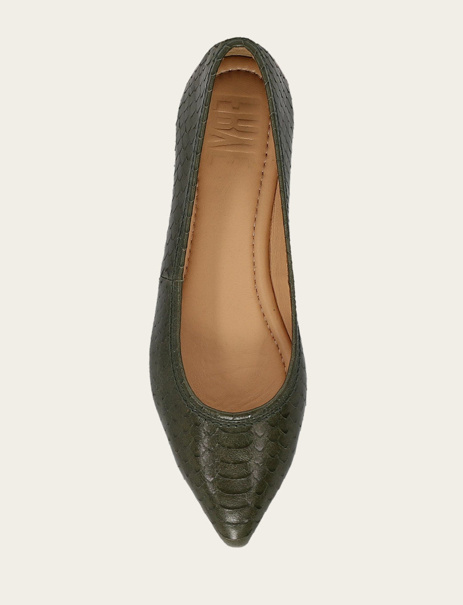 Women's Dark Olive Heather Ballet Shoe | Frye Dark Olive