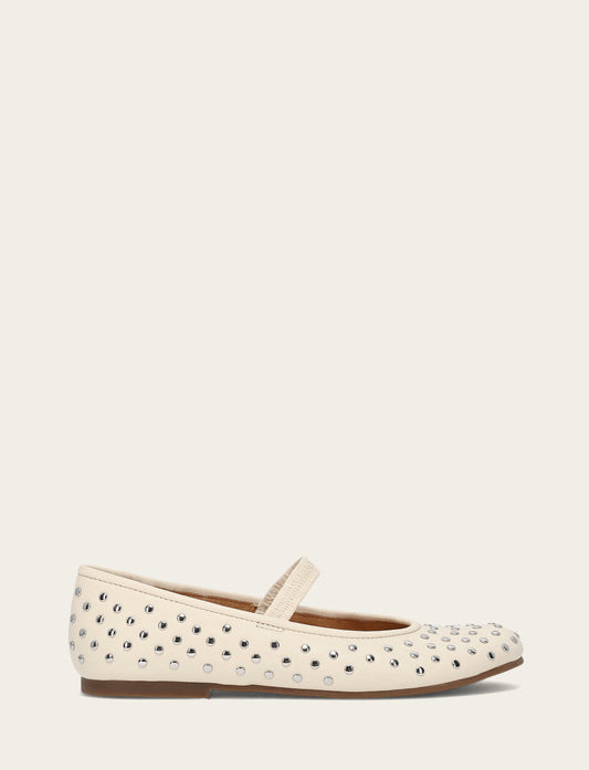 Women's Ecru Emma Studded Mary Jane Shoe | Frye Ecru