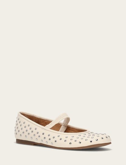 Women's Ecru Emma Studded Mary Jane Shoe | Frye Ecru