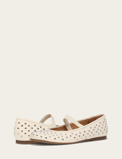 Women's Ecru Emma Studded Mary Jane Shoe | Frye Ecru