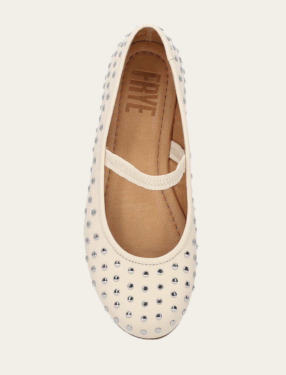 Women's Ecru Emma Studded Mary Jane Shoe | Frye Ecru