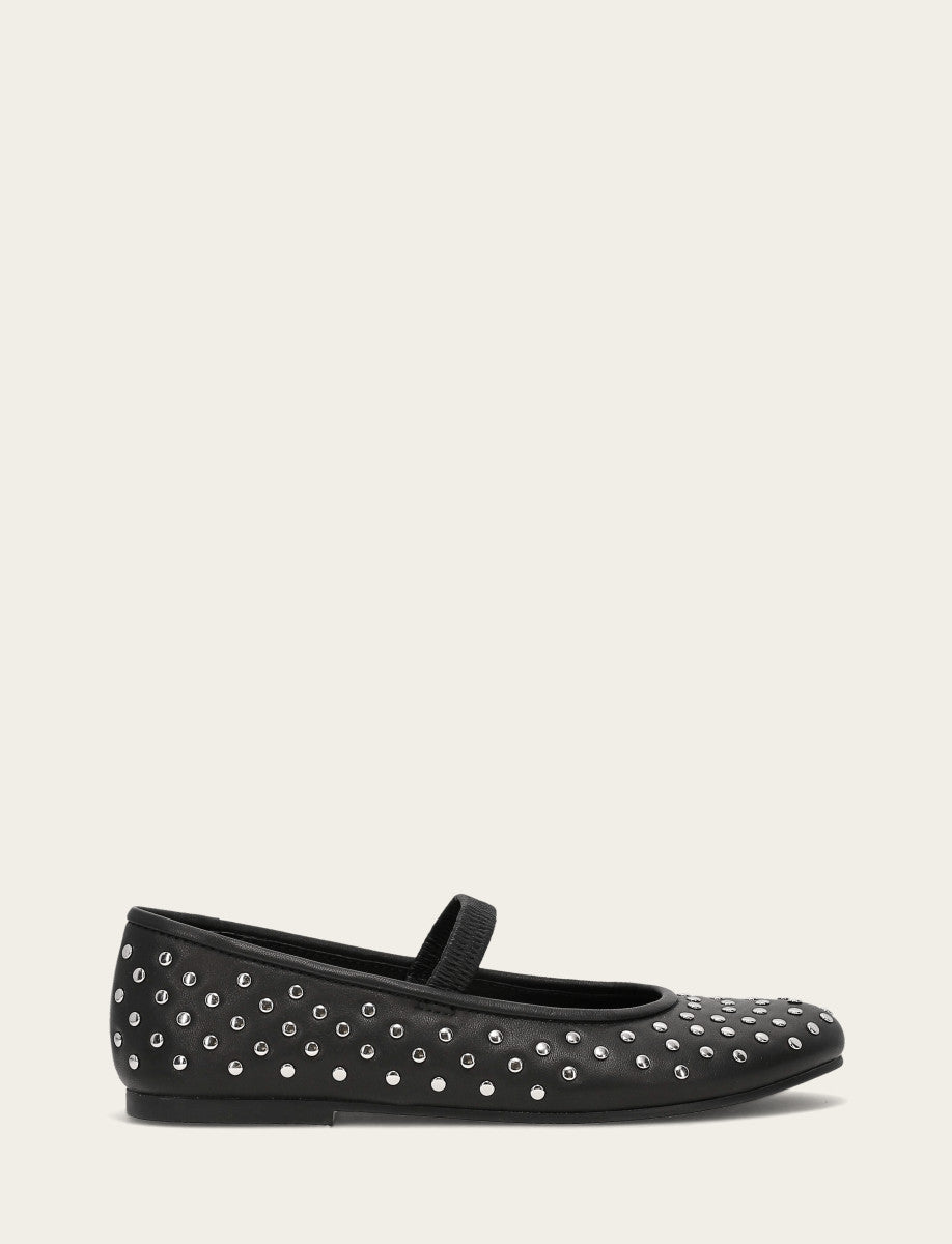 Women's Black Emma Studded Mary Jane Shoe | Frye Black