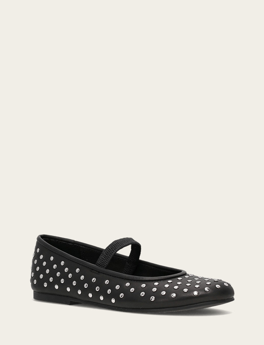 Women's Black Emma Studded Mary Jane Shoe | Frye Black