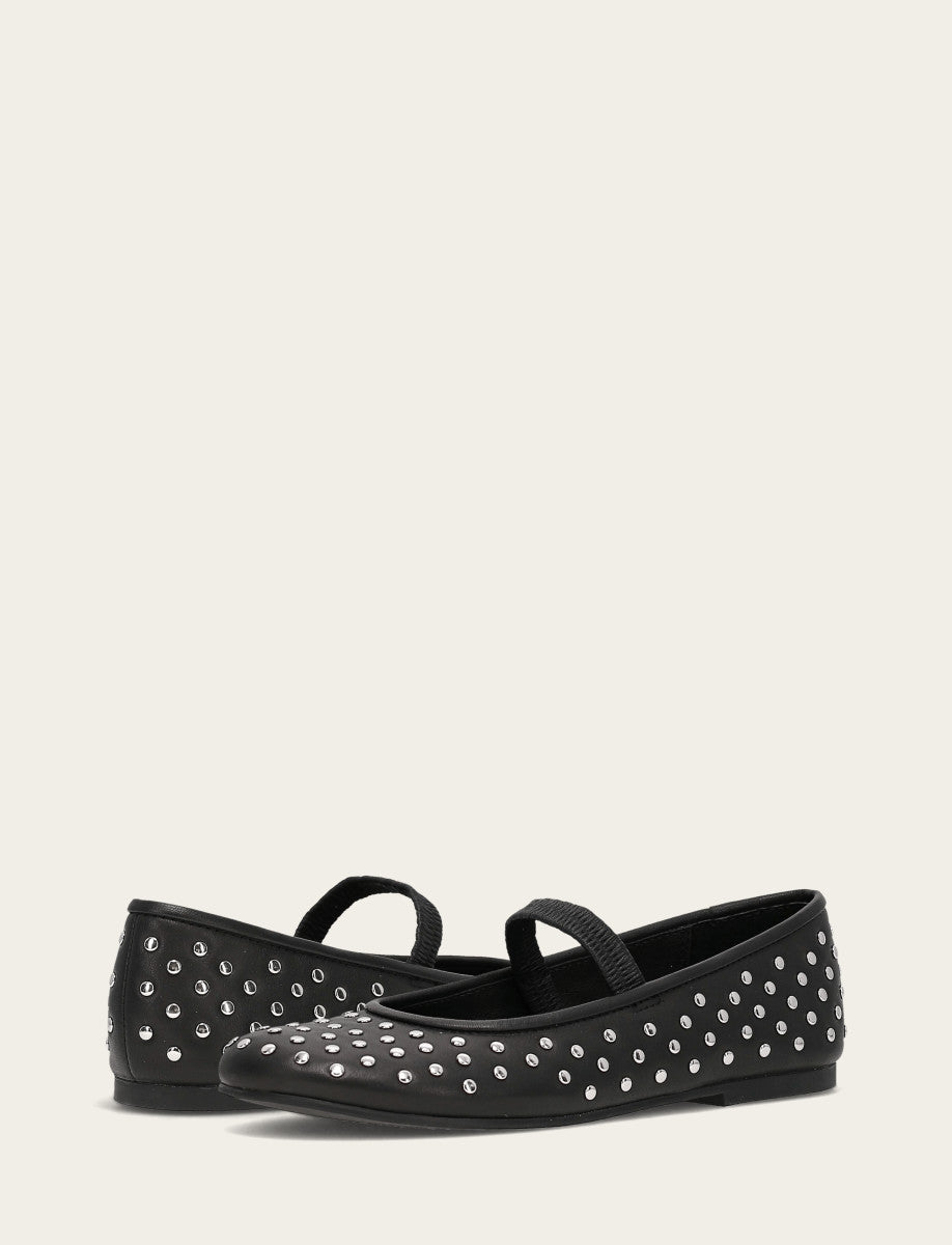 Women's Black Emma Studded Mary Jane Shoe | Frye Black