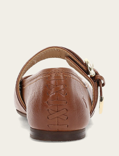 Women's Dark Latte Heather Buckle Mary Jane Flats | Frye Dark Latte