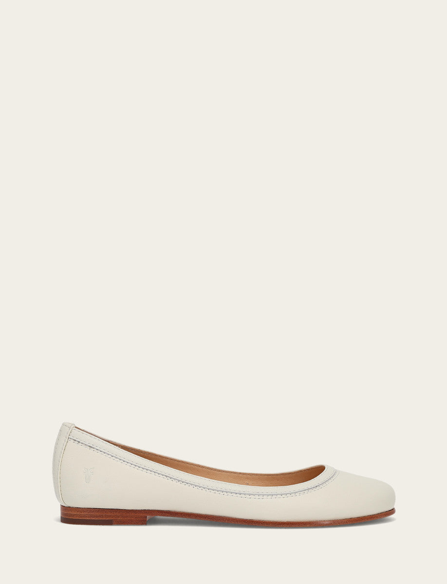 Women's White Carson Ballet Flats | Frye White