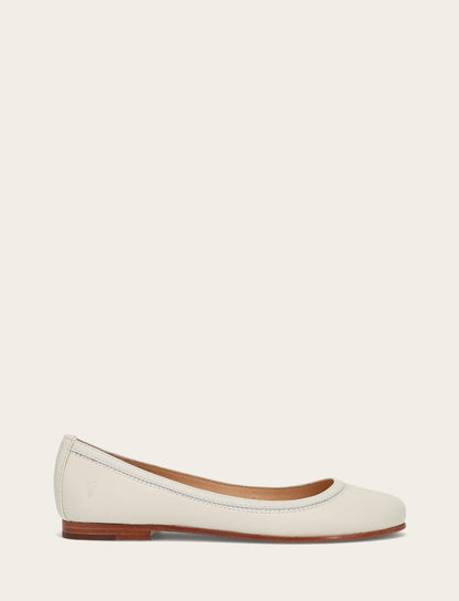 Women's White Carson Ballet Flats | Frye White