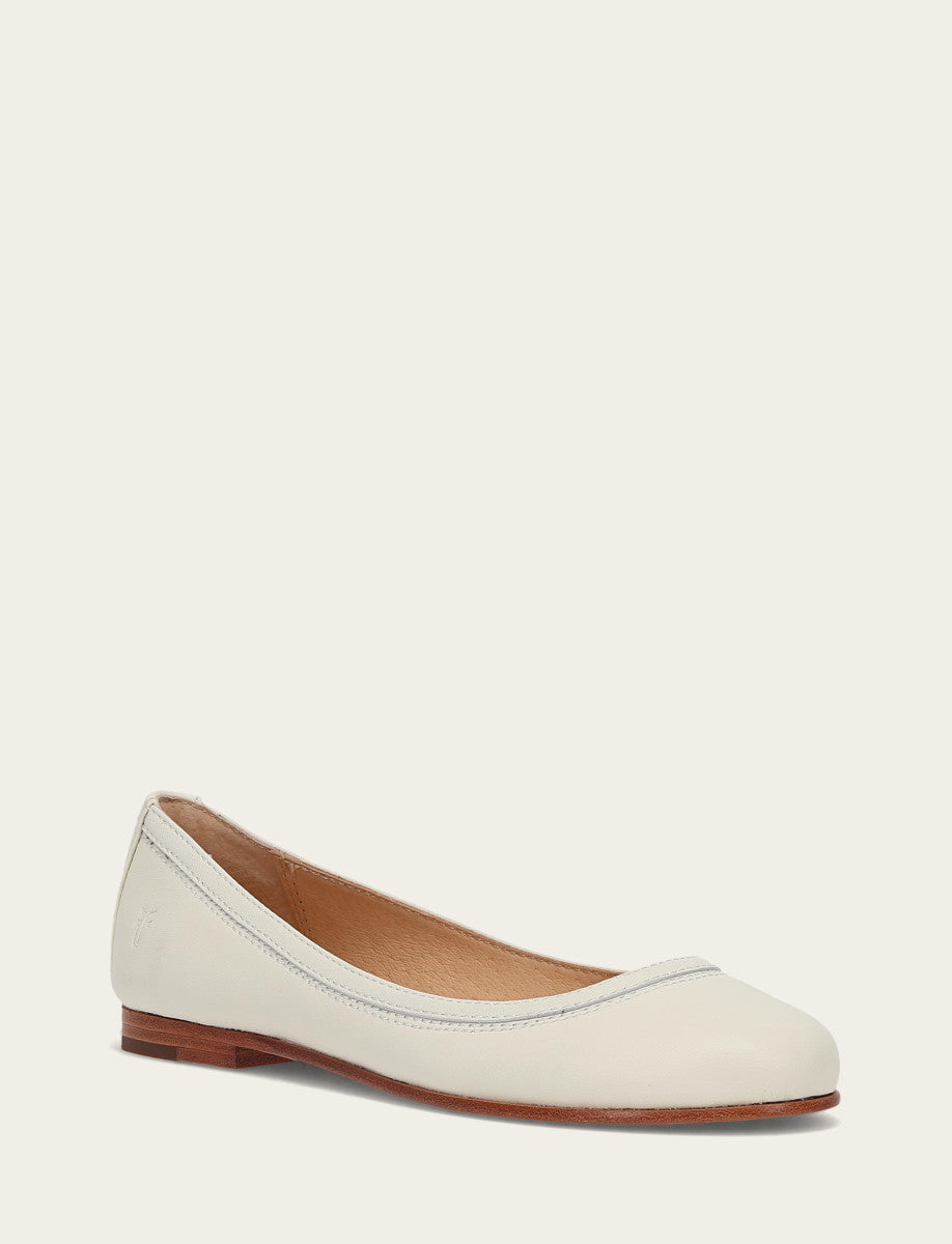 Women's White Carson Ballet Flats | Frye White