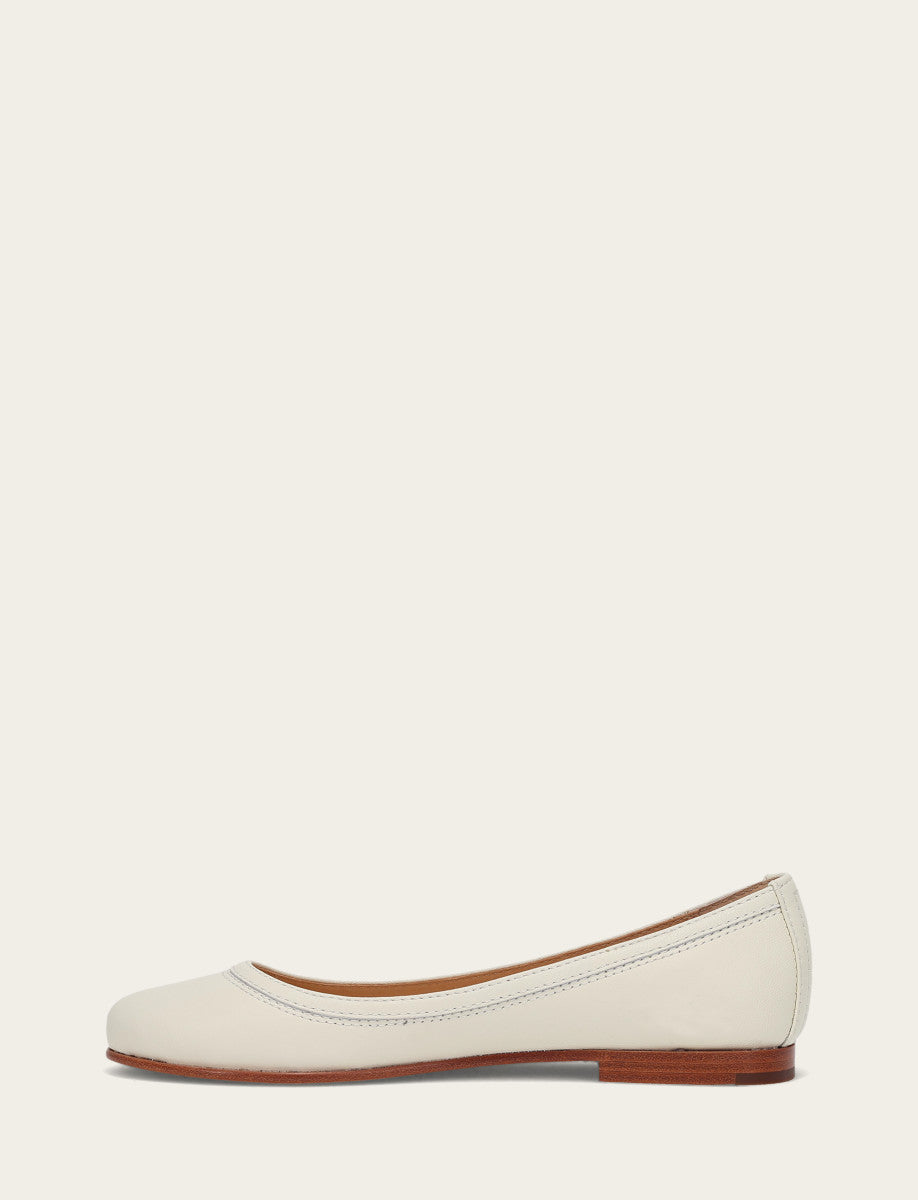 Women's White Carson Ballet Flats | Frye White