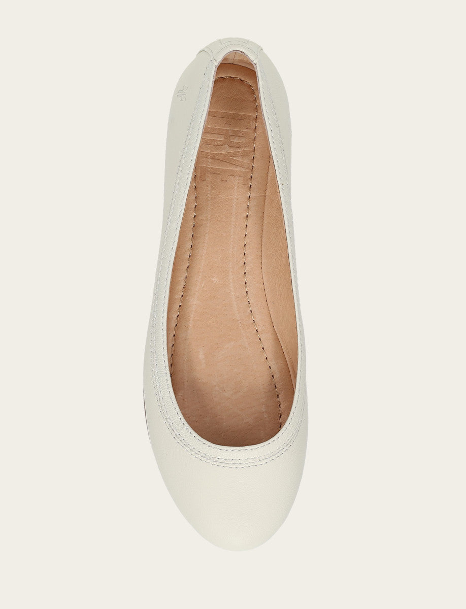Women's White Carson Ballet Flats | Frye White